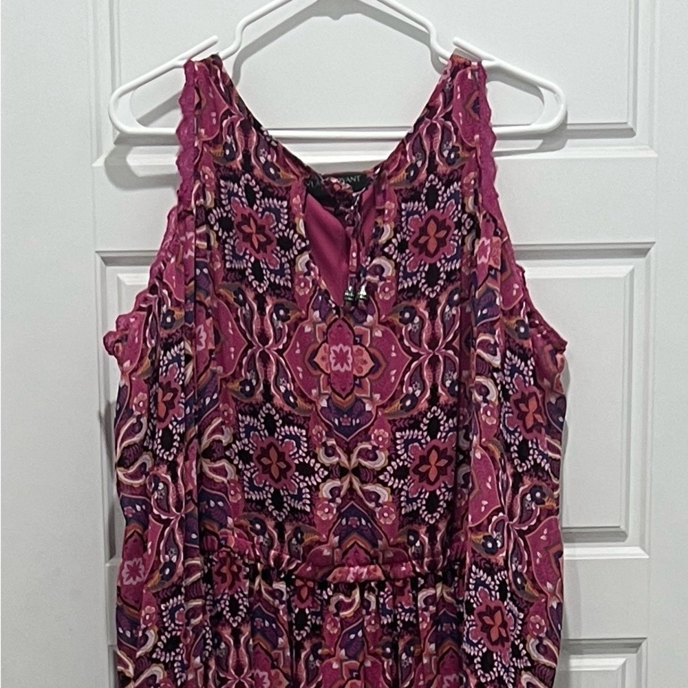 Elegant Pink Patterned Dress